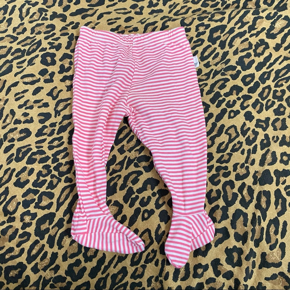 Burts bee baby organic pink stripe pants